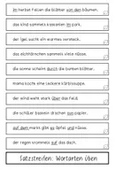 Vorschau - Aufgabenkarten - Satzstreifen: Wortarten üben und Nomen erkennen - Seite 1