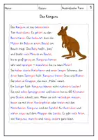 Vorschau - Arbeitsblätter - Lesen Australische Tiere - Leseverstehen - Seite 2