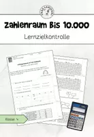Vorschau - Arbeitsblätter - Probe - Mathe Klasse 4 bis 10.000 - Deckblatt