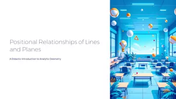 Vorschau - Präsentationen/Tafelbilder - Relative Positions of Lines and Planes | Presentation for Upper Secondary Mathematics - Deckblatt