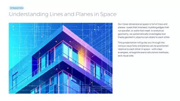 Vorschau - Präsentationen/Tafelbilder - Relative Positions of Lines and Planes | Presentation for Upper Secondary Mathematics - Seite 1