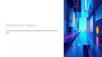 Vorschau - Präsentationen/Tafelbilder - Distances in 3D Space | Presentation for Upper Secondary Analytic Geometry - Deckblatt