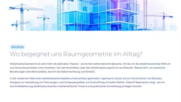 Vorschau - Präsentationen/Tafelbilder - Modellierungsaufgaben der Analytischen Geometrie | Präsentation Mathematik Sek II - Seite 1