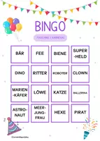 Vorschau - Spiele - FASCHING / KARNEVAL BINGO Deutsch& Englisch - Seite 3