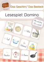 Vorschau - Spiele - DaZ - das Besteck/das Geschirr - Domino - zweifach differenziert - Deckblatt