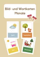 Vorschau - Poster - Bild- und Wortkarten - Monate - Januar bis Dezember - Deckblatt
