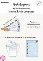 Vorschau - Anderer Materialtyp - Mathekonferenz - Fächer, Rollenkarten + Checkliste - Deckblatt