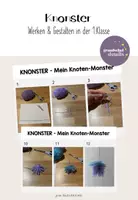 Vorschau - Mal- und Bastelvorlagen - Knoten Monster - Werken & Gestalten 1.Klasse - Deckblatt