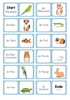 Vorschau - Arbeitsblätter - Haustiere Domino - 3 Versionen (mit/ohne Silbenschrift, Artikel) - Seite 3
