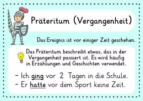 Vorschau - Poster - Merkplakate - Zeitformen | 2 verschiedene Varianten | Poster + Merkplakat | Perfekt, Präteritum, Plusquamperfekt, Präsens, Futur - Seite 2
