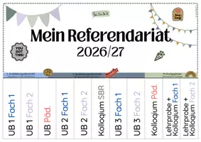 Vorschau - Anderer Materialtyp - Abreißkalender/ Countdown Referendariat - Seite 1
