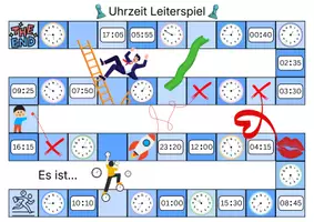 Vorschau - Spiele - Leiterspiel Uhrzeit - Deckblatt