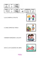 anteprima - Esercizi - LEGGI E UNISCI: Frasi Minime-Immagini (Istruzioni in CAA) - Pagina di copertina
