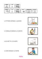 anteprima - Esercizi - LEGGI E UNISCI: Frasi Minime-Immagini (Istruzioni in CAA) - Pagina 3