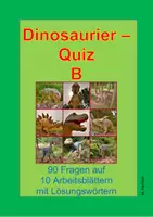 Vorschau - Arbeitsblätter - Dinosaurier-Quiz B - Deckblatt