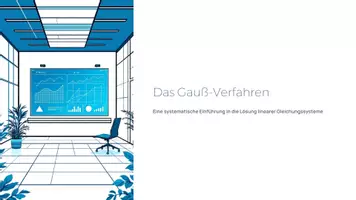 Vorschau - Präsentationen/Tafelbilder - Das Gauß-Verfahren – Lineare Gleichungssysteme systematisch lösen | Präsentation | Mathematik Sek II - Deckblatt