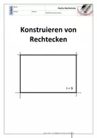 Vorschau - Arbeitsblätter - TZ - Konstruktion von flachen Werkstücken - Rechtecke - Deckblatt