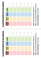 Vista previa - Hojas de trabajo - Clasificador de palabras - conciencia silábica - página 1
