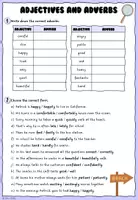 Vorschau - Arbeitsblätter - Adverbs & adjectives Arbeitsblatt + Tandemsheet - Seite 1