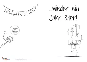 Vorschau - Anderer Materialtyp - Geburtstagskarte für Lehrer, Erzieher und Kollegen - Seite 1