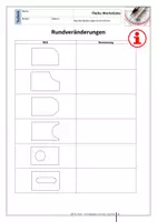 Vorschau - Arbeitsblätter - TZ - Flache Werkstücke - Rundveränderungen (Skizze und Konstruktion) - Seite 1