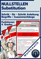 Vorschau - Arbeitsblätter - Nullstellen berechnen | Substitution einfach erklärt - Deckblatt