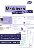 Vorschau - Arbeitsblätter - Markieren bei der Textverarbeitung: Tipps und Tricks - Deckblatt