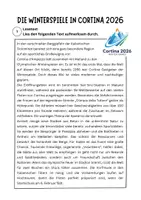 Vorschau - Arbeitsblätter - Olympische Winterspiele in Cortina 2026 - Leseförderung - Seite 1