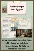 Vorschau - Stundenentwürfe - Mumifizierung im alten Ägypten - Deckblatt