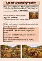 Vorschau - Arbeitsblätter - Die neolithische Revolution Lernplakat - Deckblatt