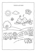 Vorschau - Mal- und Bastelvorlagen - Zuhören und malen (Frühling) - Seite 2