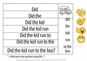 Aperçu - Feuilles d'exercices - Sentence Builder for Kids - Page 2
