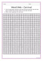 Vorschau - Arbeitsblätter - Word Web - CARNIVAL (2-fach differenziert) - Seite 1