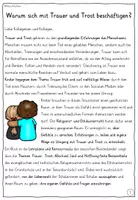 Vorschau - Stundenentwürfe - Trauer und Trost ARBEITSHEFT Klasse 1-2 (Sterben, Tod, Umzug, Trennung der Eltern) - Seite 2