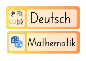 Vorschau - Bildkarten - Tagestransparenz im Orangeton - Schweizer Schulfächer (Visualisierung) - Seite 1