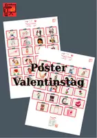 Vorschau - Arbeitsblätter - Valentinstag Poster Bildkarten Wortschatz Arbeitsblätter Lösungsschlüssel - Seite 1