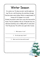 anteprima - Testo - Storie d'inverno in inglese con domande di comprensione - Pagina 1