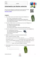 Vorschau - Arbeitsblätter - Schmutzwäsche zum Waschen vorbereiten - Arbeitsblatt mit Erklärvideo - Seite 1
