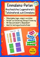 Vorschau - Stationenlernen - Einmaleins‑Perlen: 1x1 Legematerial & Tafelmaterial zur Einführung - das 1x1 verstehen - Deckblatt