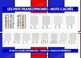 Vorschau - Stationenlernen - FRENCH-SPEAKING COUNTRIES WORD SEARCHES - Seite 1