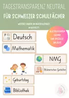 Vorschau - Präsentationen/Tafelbilder - Materialpaket: Stundenplan Visualisierung Wandtafel - Seite 1