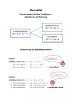Vorschau - Arbeitsblätter - Scheitelpunktform in die Allgemeine Form und in die Normalform umwandeln - Seite 2