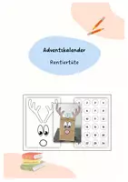Vorschau - Stundenentwürfe - GESAMTE Unterrichtsplanung: Adventskalender Rentiertüte - Deckblatt