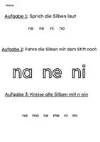 Vorschau - Arbeitsblätter - Leseförderung 1. Klasse – Buchstabe N; n - Seite 2