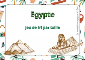 Aperçu - Jeux - Ateliers sériation grandeurs Pyramides - Egypte - Page de couverture