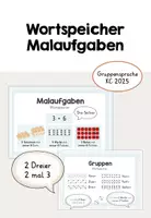 Vorschau - Poster - Wortspeicher "Gruppen & Malaufgaben" (KC 2025) - Deckblatt