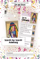 Vorschau - Mal- und Bastelvorlagen - Fasnacht im Kunstunterricht – Ich als Clown - Deckblatt