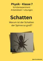 Vorschau - Arbeitsblätter - Entstehung von Schatten und Schattengröße (Experiment) - Deckblatt