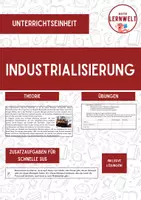 Vorschau - Unterrichtsreihen - Unterrichtseinheit "Industrialisierung": Dossier mit Lernzielen und Lösungen - Deckblatt