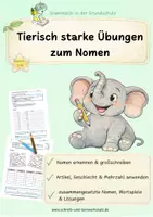 Vorschau - Unterrichtsreihen - Tierisch starke Übungen zum Nomen - Deckblatt